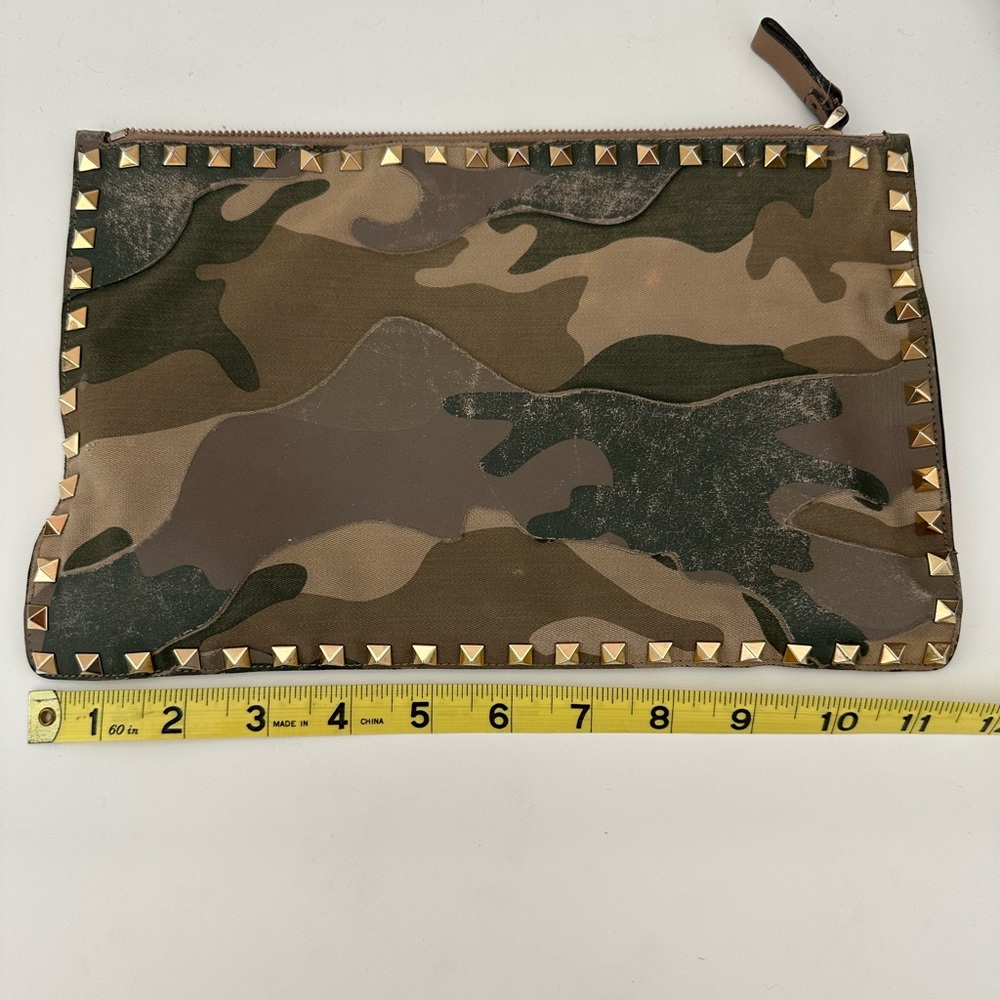 VALENTINO Camouflage Studded clutch